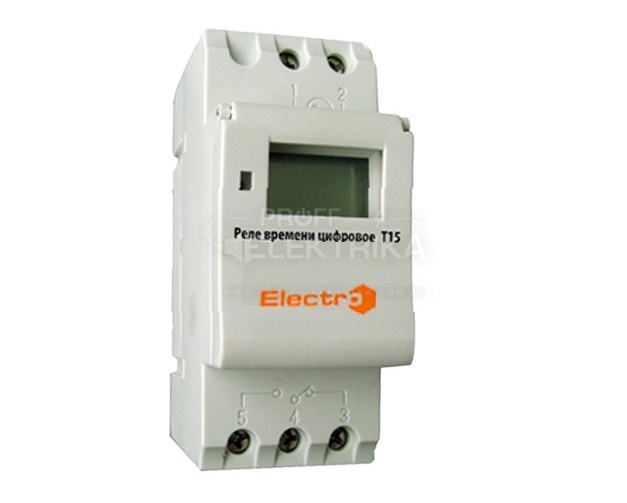 Фото Реле часу тижневе Т15 цифрове 16А  230В з аккумулятором  ELECTRO