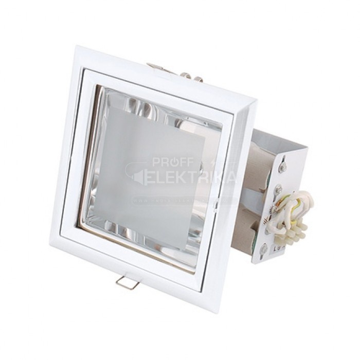 Фото Светильник квадратный 6" 2* Е27 20W белый HL 625 HOROZ