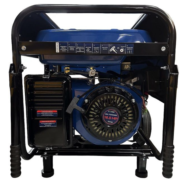Фото 3 Генератор бензиновый PROFI-TEC PE-7000GE 6,5кВ 100% медь