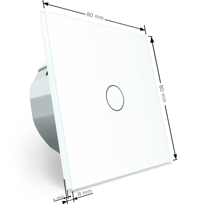 Фото 6 Комплект сенсорний прохідний димер 1 сенсор біле скло Livolo