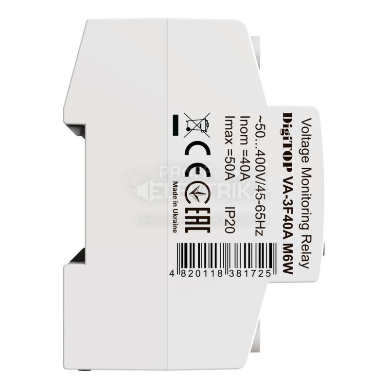 Фото 3 Трехфазное реле напряжения с контролем тока VA-3F40A M6W DigiTOP