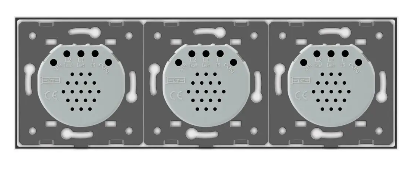 Фото 4 Сенсорный диммер 3 сенсоры белое стекло 1-1-1 Livolo