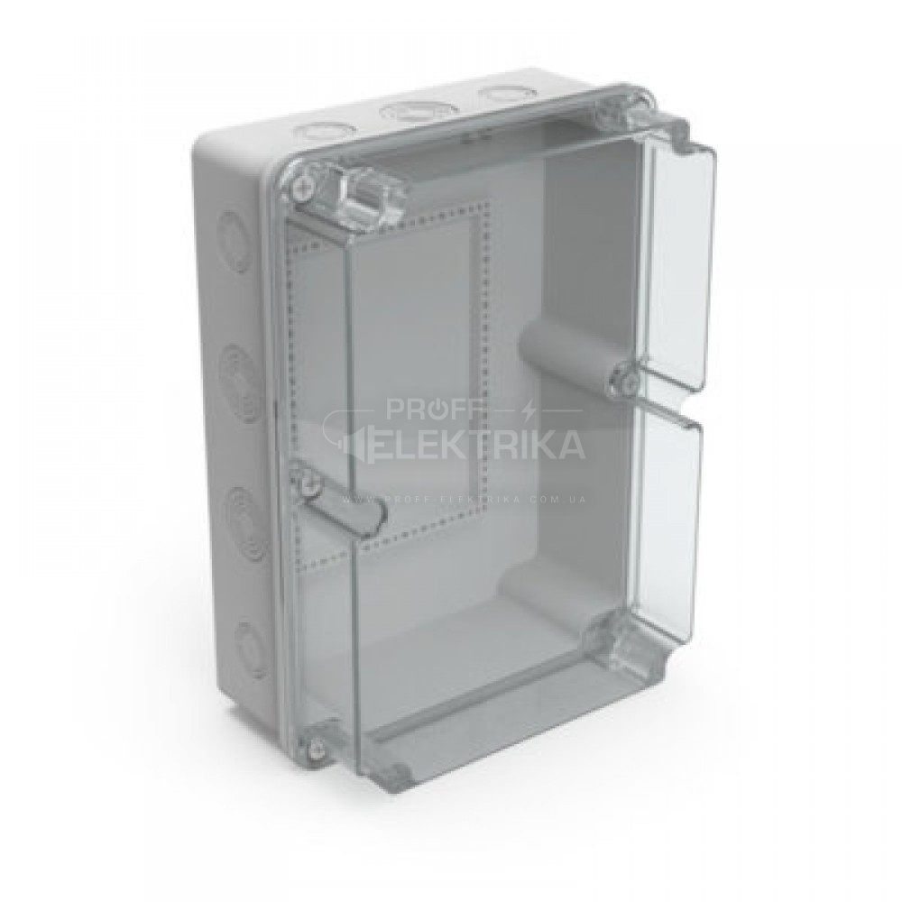 Фото Бокс монтажный пластиковый серый прозрачный IP65 (225*311*130) Mutlusan
