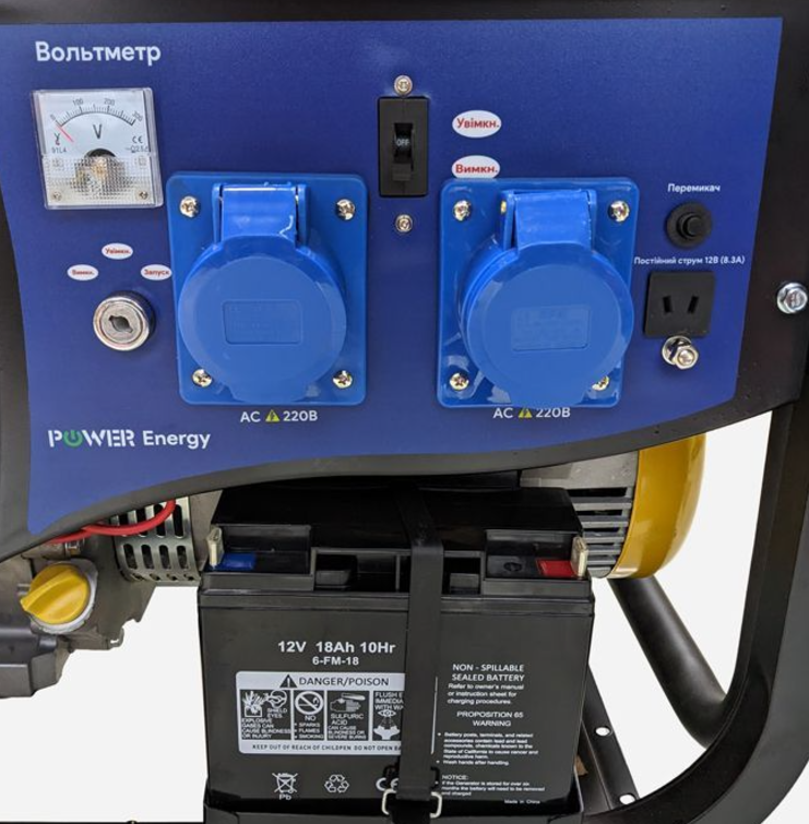 Фото 7 Генератор бензиновий PROFI-TEC PE-9000GE 8,0 кВт 100% мідь