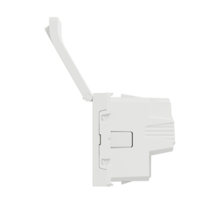 Фото 4 Розетка с заземлением с шторками и крышкой винтовый зажим 16 А белый UNICA NEW Schneider Electric