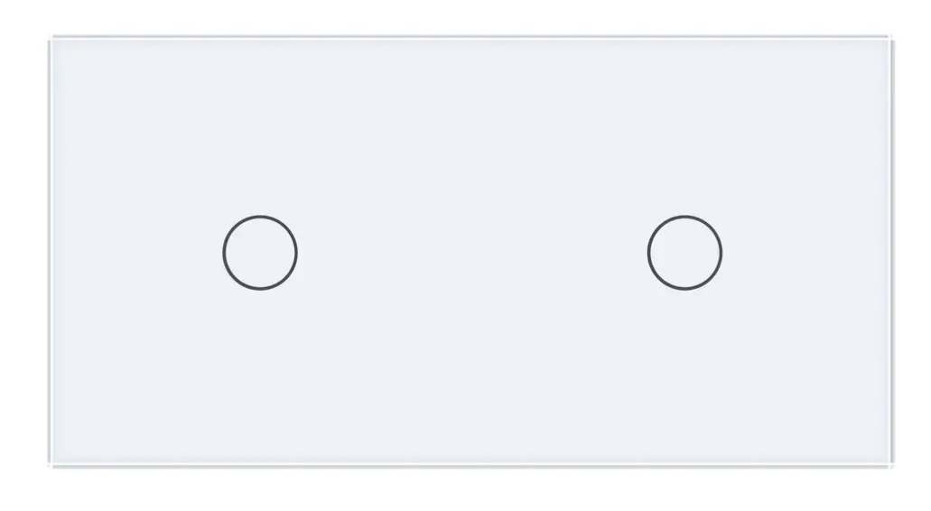 Фото 2 Бесконтактный выключатель 2 сенсора 1-1 белое стекло Livolo