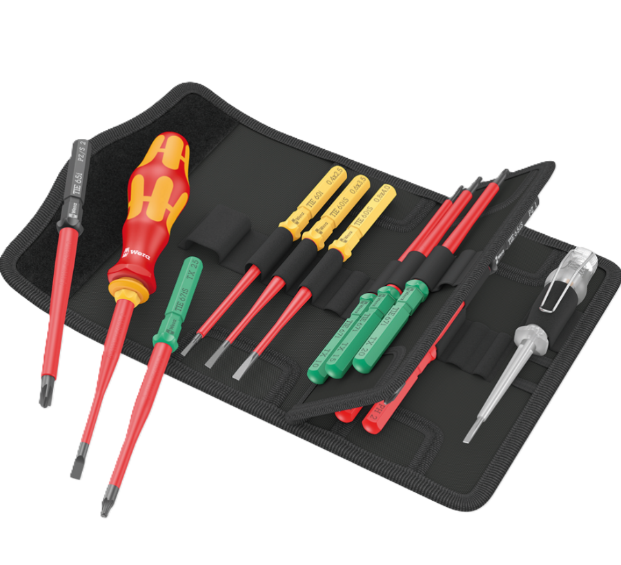 Фото Отвертка со сменными насадками WERA Kraftform Kompakt VDE 16 Slim 1 TIE 05006608001