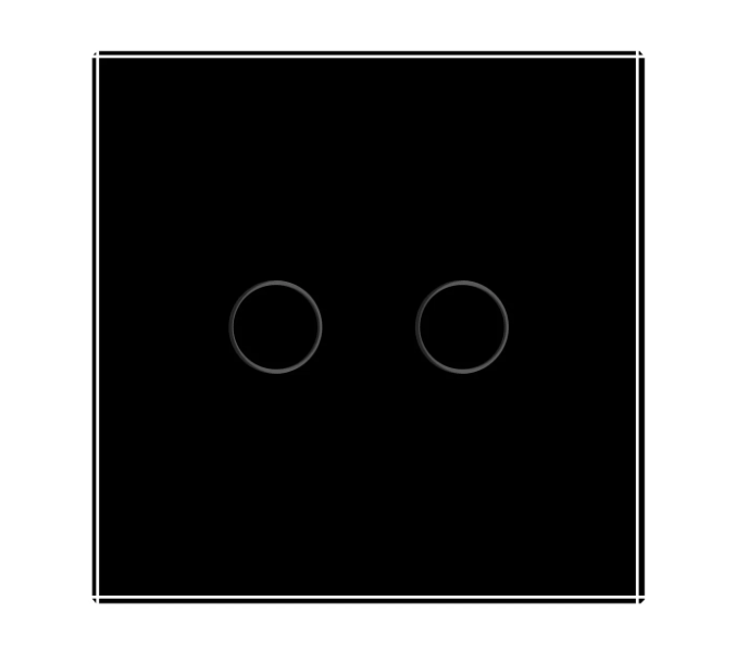 Фото 2 Розумний сенсорний прохідний вимикач EC 2 сенсора чорне скло Livolo