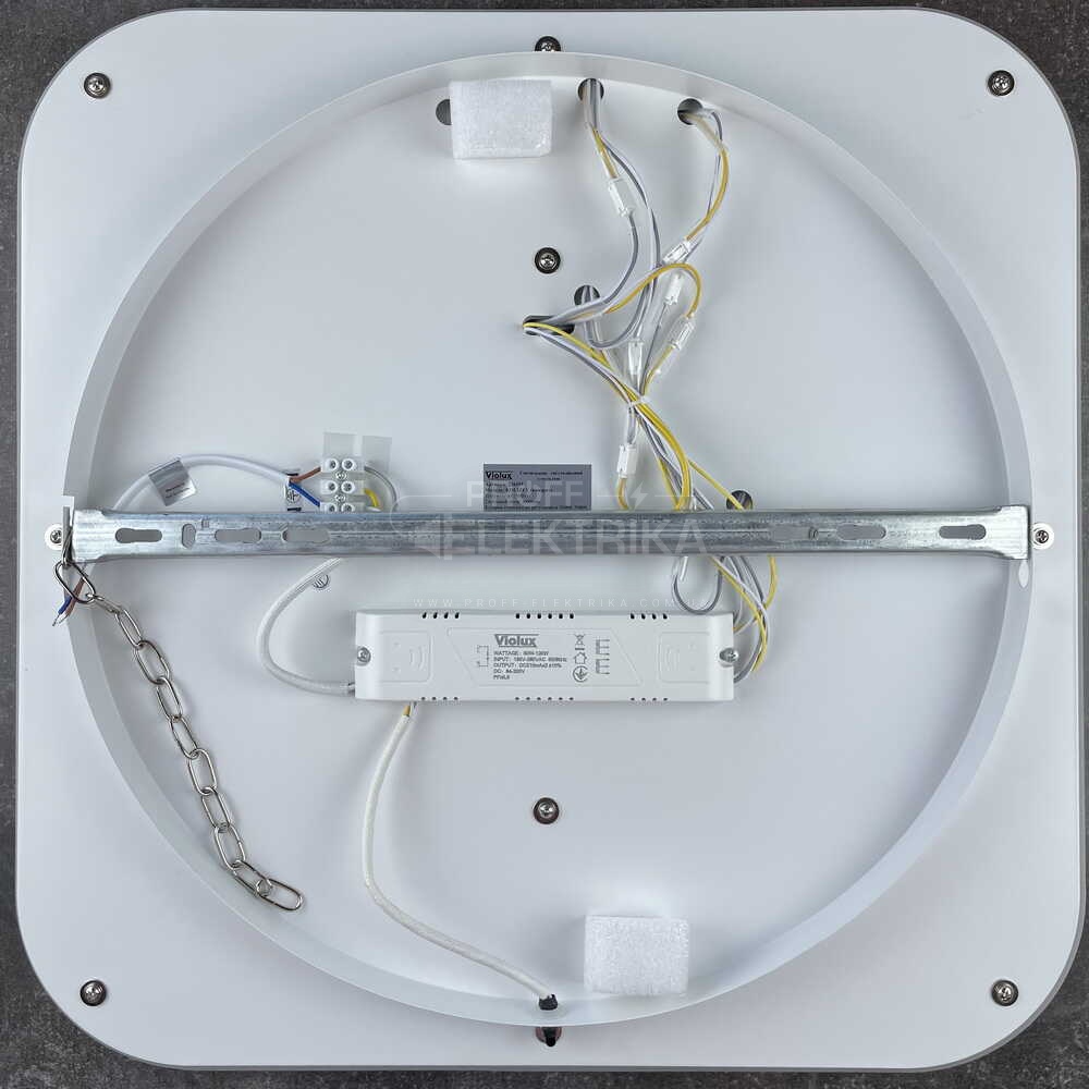 Фото 3 Світильник smart KOLIZEY пульт 150W 3000-6000K IP20 квадрат Violux 220455