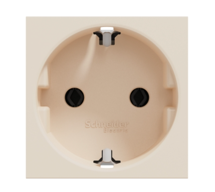 Фото 3 Розетка с заземлением без шторок 16А бежевий винтовой зажим UNICA NEW Schneider Electric