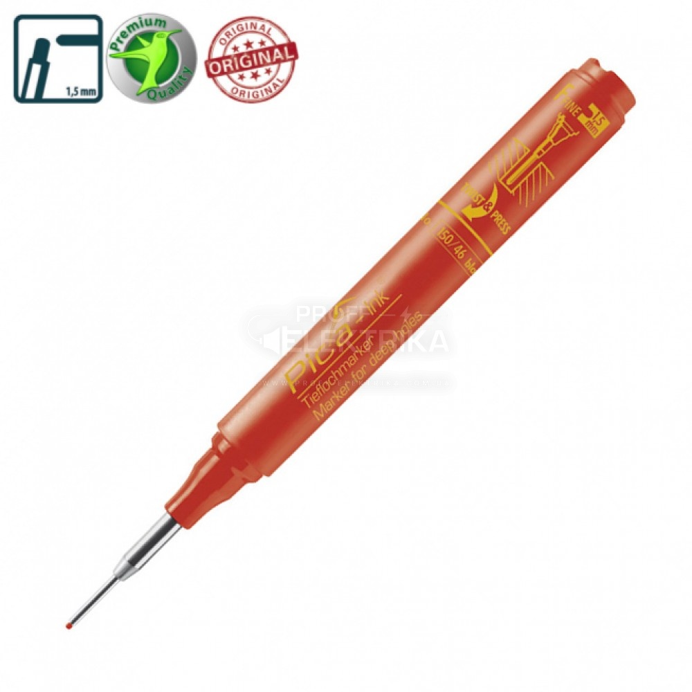 Фото 2 Маркер червоний Deep Hole Marker red 150/40 PICA INK