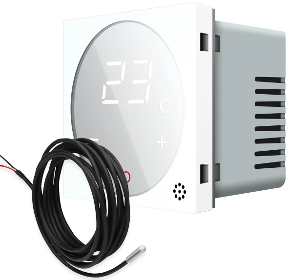 Фото Механізм терморегулятор із зовнішнім датчиком температури для теплої підлоги білий Livolo