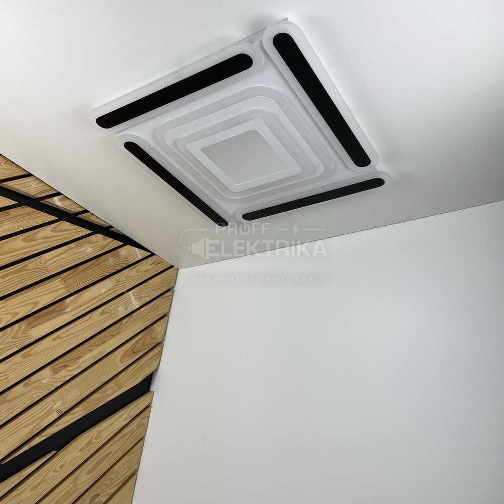 Фото 2 Світильник LED smart MATRIX пульт 120W 3000-6000K IP20 чорний квадрат Violux 220505