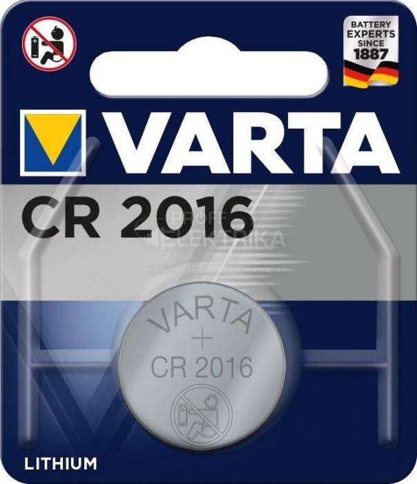 Фото Батарейка Lithium СR 2016 VARTA