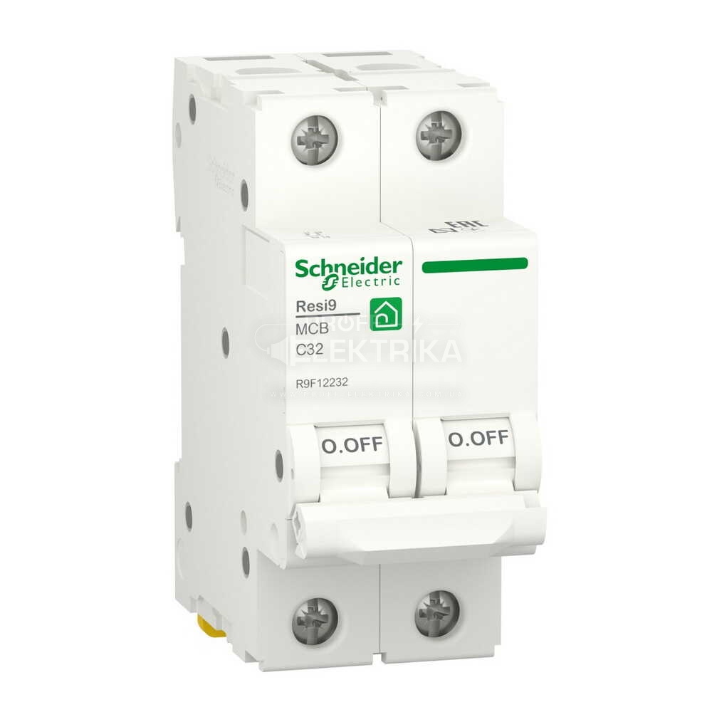 Фото Автоматичний вимикач 2P 32A 6kA С RESI9 Schneider