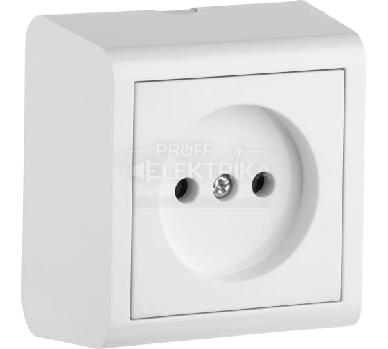 Фото Розетка без заземлення Біла NIVO