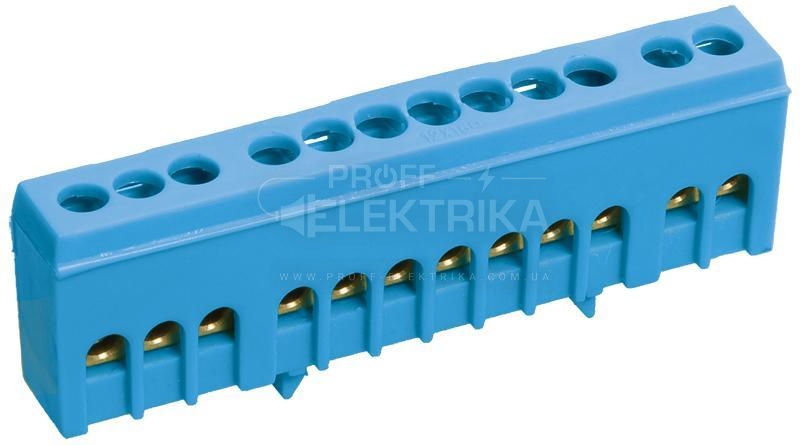 Фото Шина ноль в корпусе на DIN ШНИ-6х9-10-К-C IEK