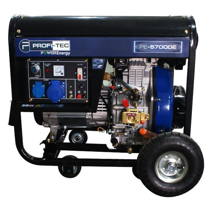 Фото Генератор дизельний PROFI-TEC PE-5700DE 5,2-5,7кВт 100% медь