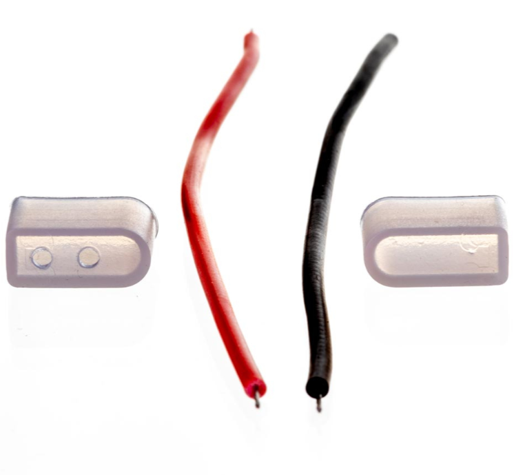 Фото 2 Монтажний комплект 2 заглушки + 2 проводи для світлодіодного неону 6 мм #54/2