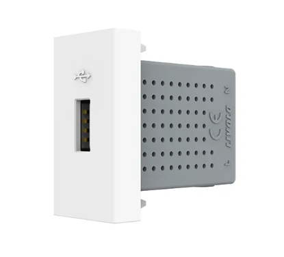 Фото Механізм розетка USB з блоком живлення білий Livolo