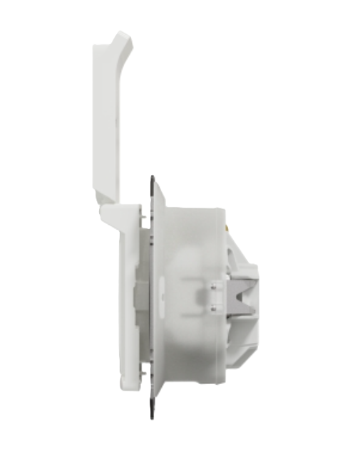 Фото 3 Розетка Sedna Design із заземленням із шторками та кришкою IP44 біла