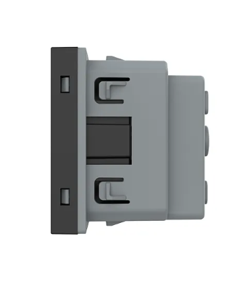 Фото 3 Механизм силовая розетка с заземлением черный Livolo