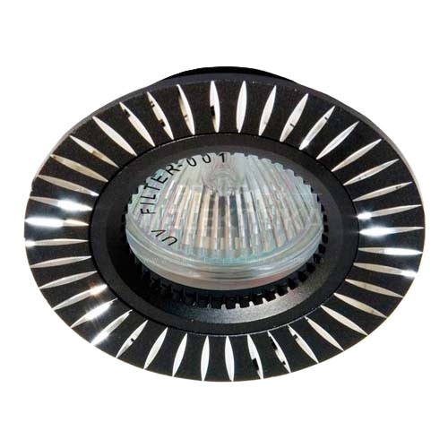 Фото 2 Вбудований світильник Feron GS-M394 під лампу чорний