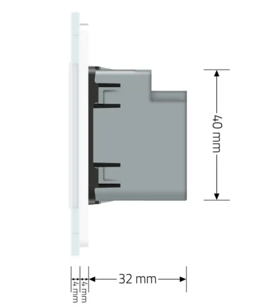 Фото 5 Розетка USB-A та USB-C з Power Delivery 36W біле скло Livolo