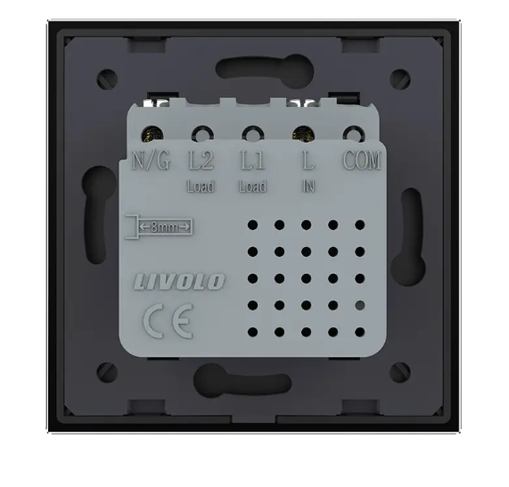 Фото 4 Розетка USB Type-C із Power Delivery 45W чорне скло Livolo