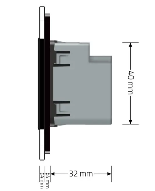 Фото 5 Розетка USB Type-C із Power Delivery 45W чорне скло Livolo