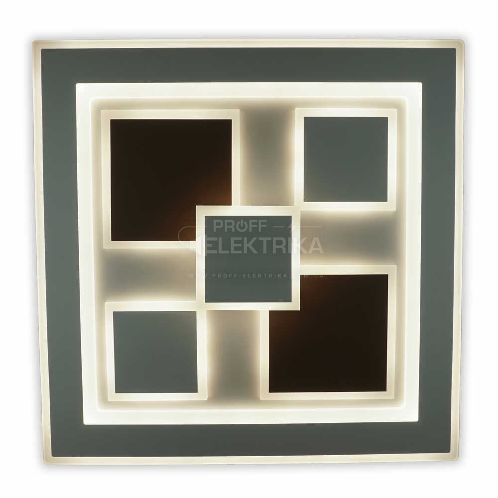 Фото Светильник LED smart OXFORD пульт 110W 3000-6000K IP20 коричневый квадрат Violux 220435