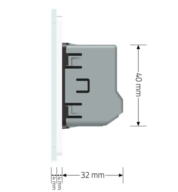Фото 6 Умный сенсорный ЕС выключатель 1 сенсор белое стекло Livolo