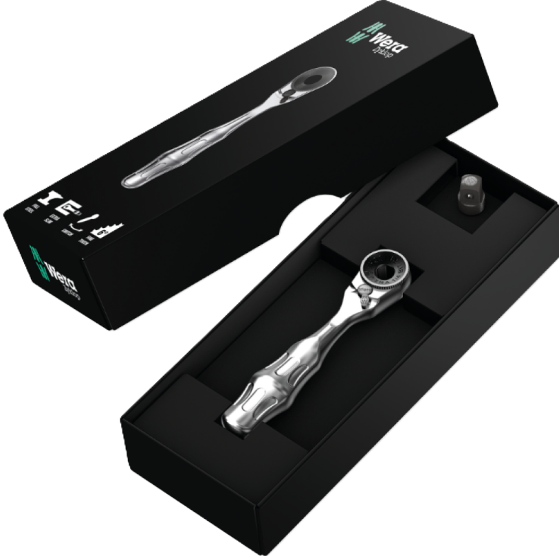 Фото 3 Тріскачка Wera Zyklop mini 8001 A SB з адаптером 1/4" 05073230001