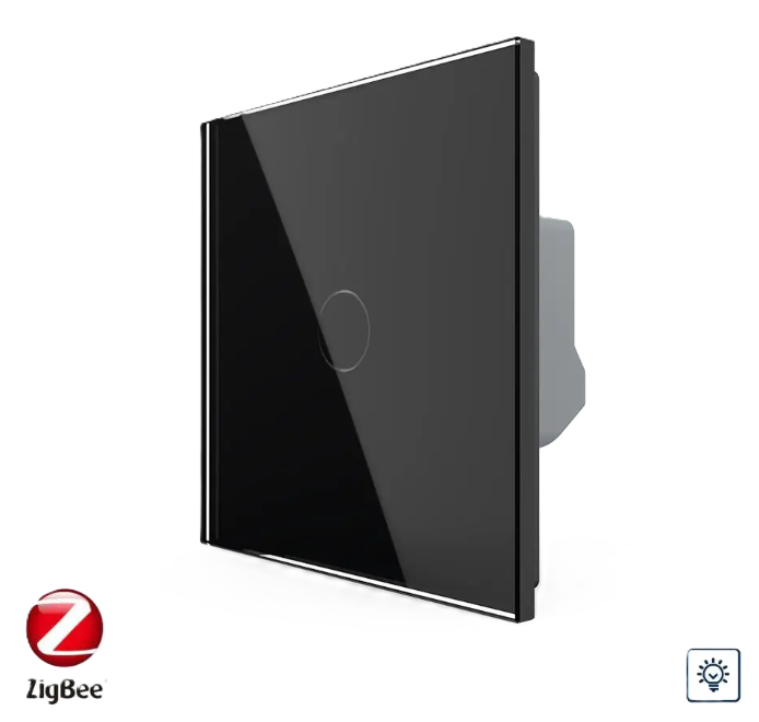 Фото Умный сенсорный димер черное стекло Livolo