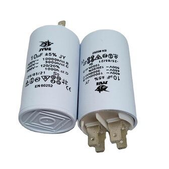 Фото Конденсатор JYUL CBB-60 H 10 mkf 450 VAC (±5%) вивід клеми 35*60 мм