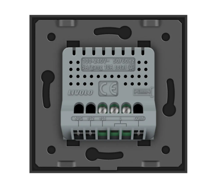 Фото 4 Умный сенсорный димер черное стекло Livolo