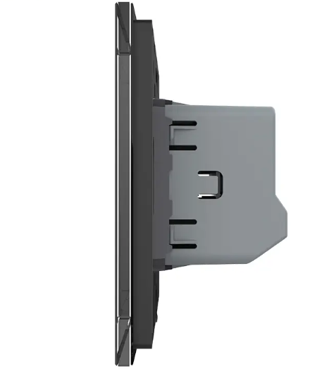 Фото 3 Умный сенсорный проходной димер черное стекло Livolo