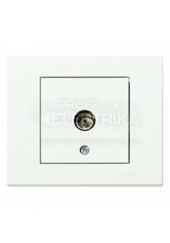 Фото Розетка TV проходная Белая GRANO