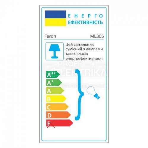 Фото 2 Накладний світильник Feron ML305 під лампу білий