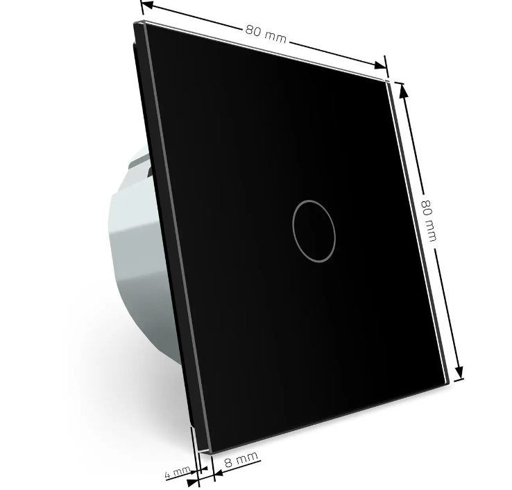 Фото 4 Сенсорний димер 1 сенсор чорне скло Livolo