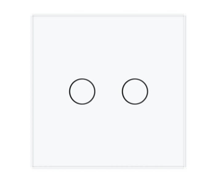 Фото 2 Умный сенсорный выключатель для роллет белое стекло Livolo