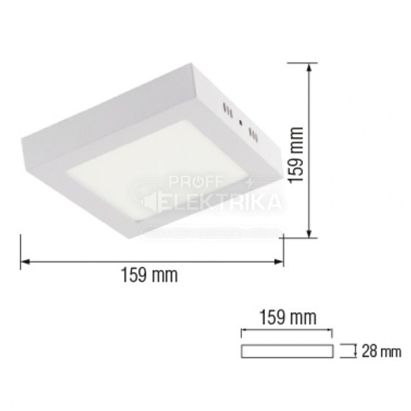 Фото 2 Светильник LED квадратный 12W 4200K 220V Arina12 HOROZ