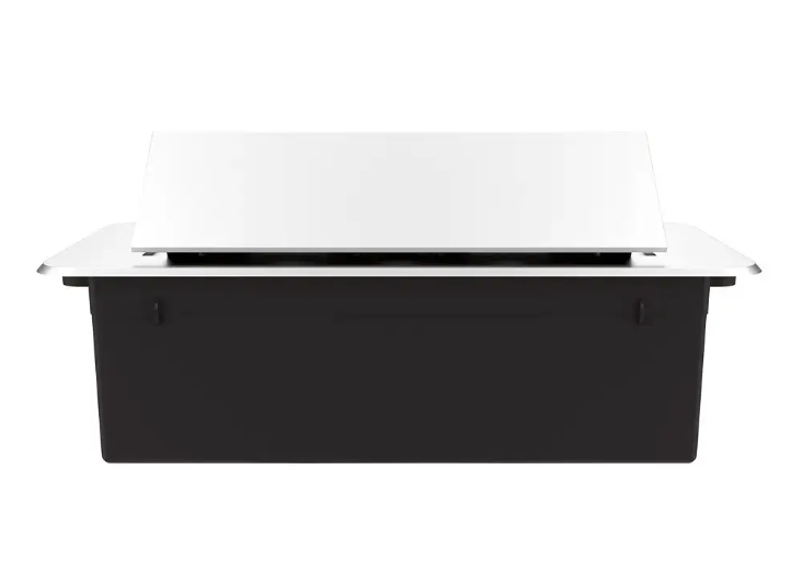 Фото 4 Мебельная розетка тройная с плавным открытием белый Livolo