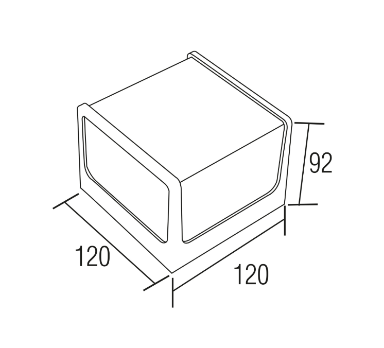 Фото 2 Светильник садово-парковый CUBE 8W 4200 K черный HOROZ 076-068-0008-010