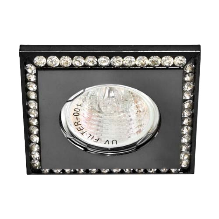 Фото Вбудований світильник Feron DL102-BK під лампу прозорий чорний