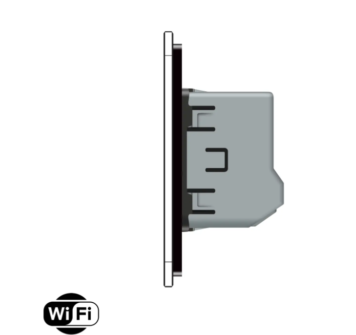 Фото 3 Розумний сенсорний Wi-Fi вимикач 1 сенсор чорне скло Livolo