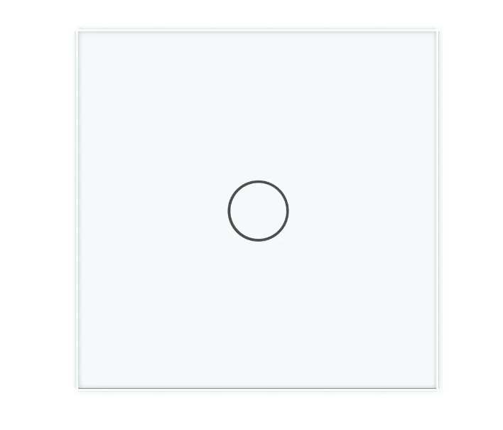 Фото 2 Сенсорная кнопка 1 сенсор Импульсный выключатель белое стекло Livolo