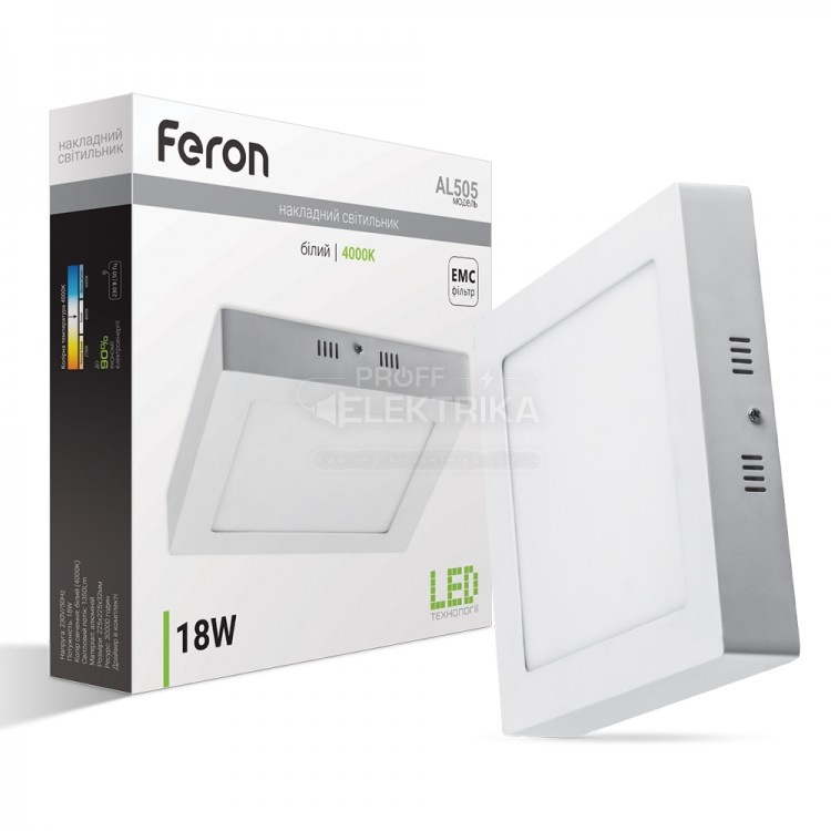 Фото Светодиодный светильник 18W 4000K 220V AL 505 FERON