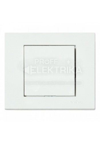 Фото Вимикач одноклавішний Білий GRANO