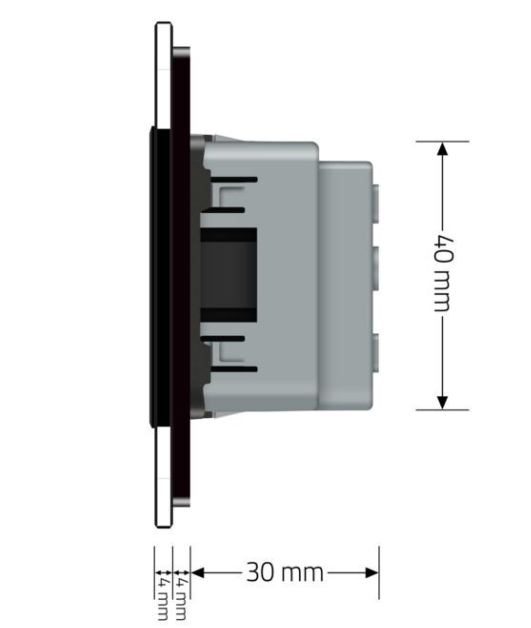 Фото 5 Розетка с заземлением одинарная черное стекло Livolo